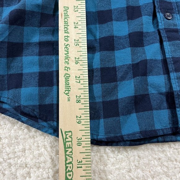 American Eagle Flannel Shirt Mens Large Blue Plaid Button Up NWT - Picture 10 of 11